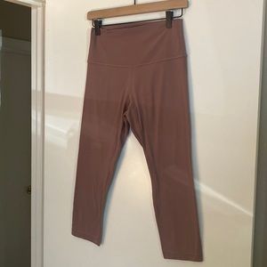 Mauve Lululemon Align crop leggings size 8